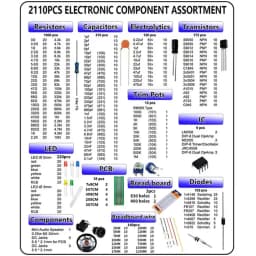 2110PCS Electronic Components Kit Ultimate Edition Various Common Capacitors Resistors T0-92 LED PCB Board DIP-IC Breadboard