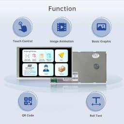 DWIN 7 Inch 800*480 HMI Intelligent TN TFT LCD Display Module UART Commercial Grade Capacitive Touch Screen DMG80480C070_03W