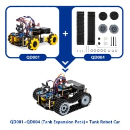 ACEBOTT ESP32 4WD Mecanum Wheel Camera IoT WiFi STEM STEAM Programming Smart Robot Car Kit for School Project Arduino UNO R3