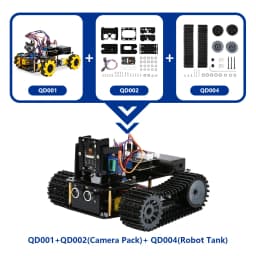 ACEBOTT ESP32 4WD Mecanum Wheel Camera IoT WiFi STEM STEAM Programming Smart Robot Car Kit for School Project Arduino UNO R3