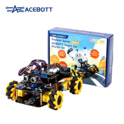 ACEBOTT ESP32 4WD Mecanum Wheel Camera IoT WiFi STEM STEAM Programming Smart Robot Car Kit for School Project Arduino UNO R3