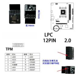 TPM Security Module TPM2.0 Module for GIGABYTE for Gigabyte TPM Module GC-TPM-SPI CTM010