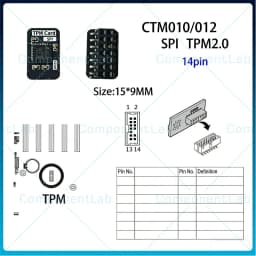 TPM Security Module TPM2.0 Module for GIGABYTE for Gigabyte TPM Module GC-TPM-SPI CTM010
