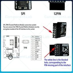TPM Security Module TPM2.0 Module for GIGABYTE for Gigabyte TPM Module GC-TPM-SPI CTM010