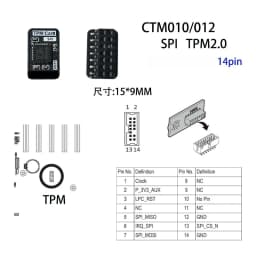 TPM Security Module TPM2.0 Module for GIGABYTE for Gigabyte TPM Module GC-TPM-SPI CTM010