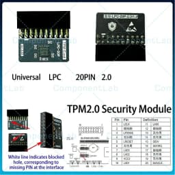 TPM Security Module TPM2.0 Module for GIGABYTE for Gigabyte TPM Module GC-TPM-SPI CTM010