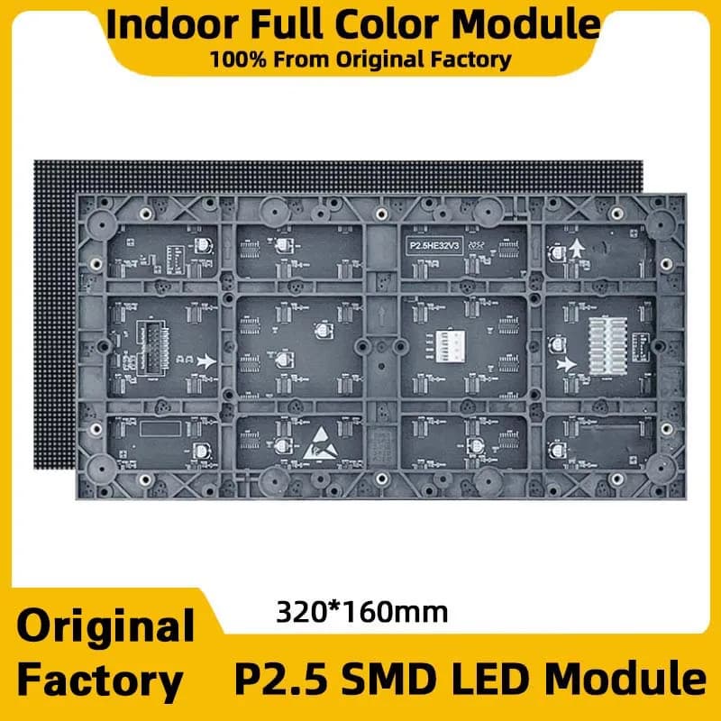 LED Panel P2.5 Full Color Video Wall HUB75 Module Suitable For LED Display Screens Indoor Pixel Display Led Animation 320*160mm