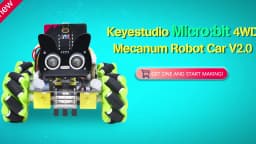 Keyestudio Micro bit 4WD Mecanum With Board Robot Car V2.0 With Python Language Programming System For Microbit Smart Car Kit