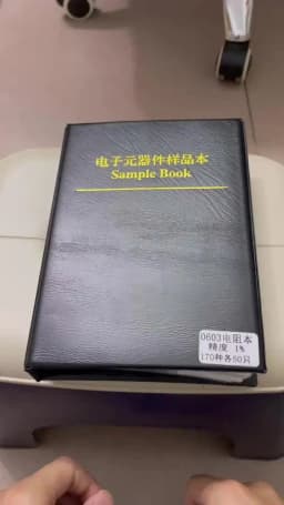 Resistor SMD Sample Book Chip Resistor Assortment Kit 0201 0402 0603 0805 1206 Accuracy 1% SMT 170 Values Each 50pcs 0R-10M Ohm