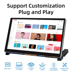 iPistBit 800x480 5-Point DSI Touch Screen Driver-Free 4.3/5/7 Inch IPS Display Monitor for Raspberry Pi 5/4B/3B+/3B/3A+/2B/B+