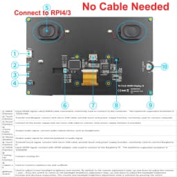 Raspberry Pi 5 10.1 inch IPS Touchscreen LCD Display 10.1" 1024X600 HDMI-compatible Mini PC Monitor for Raspberry Pi 3B+ 4B PS4