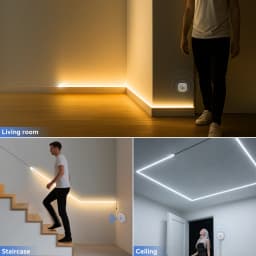 WS2811 Horse Race Chase LED Strip Light Motion Sensor Staircase Night Led Tape Diode Flexible Ribbon For Room Ceiling Decoration