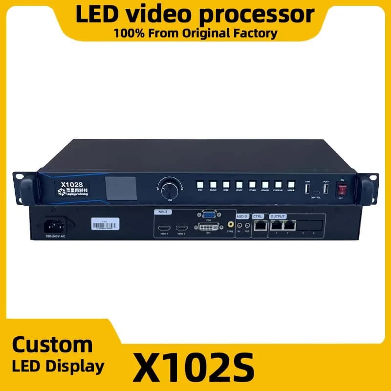 LED Display Screen Video Processor Linsn X102S Indoor Full Color HUB75 RGB LED Digital Sign Controller HDMI VGA DVI Input