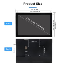 Raspberry Pi 5 8 Inch IPS Touch Screen LCD Display 8.0" 1280x800 HDMI-compatibe 5-point Touch Monitor for PC Game Console