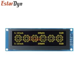 3.12 inch OLED Display Module SSD1322 256x64 for STM32 Raspberry Pi, SPI I2C Interface with Pre-soldered Pin Header