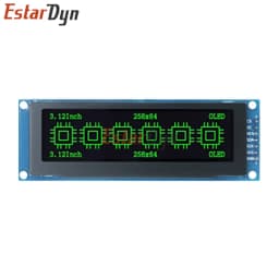 3.12 inch OLED Display Module SSD1322 256x64 for STM32 Raspberry Pi, SPI I2C Interface with Pre-soldered Pin Header