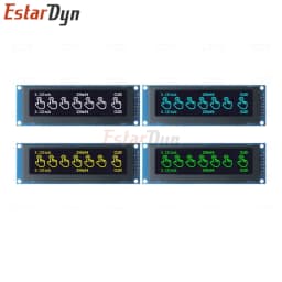 3.12 inch OLED Display Module SSD1322 256x64 for STM32 Raspberry Pi, SPI I2C Interface with Pre-soldered Pin Header
