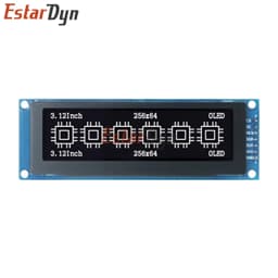 3.12 inch OLED Display Module SSD1322 256x64 for STM32 Raspberry Pi, SPI I2C Interface with Pre-soldered Pin Header