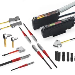 GTRIC Diffuse Reflective Fiber Optic Sensor Kit with Separate Amplifier High Precision12-24V DC NPN NO/NC Photoelectric Sensor