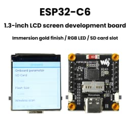 ESP32-C6 Wi-Fi and Bluetooth Development Board, 1.3-Inch LCD Digital Display Development Module, ST7789 Driver IC, Type-C Port