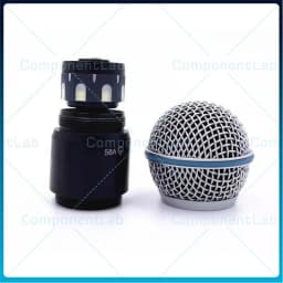 For Shure PGX24/BETA58SM58 Handheld Microphone Connector SLX2 PG58 Upper Section Mist Head Mesh Head