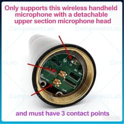 For Shure PGX24/BETA58SM58 Handheld Microphone Connector SLX2 PG58 Upper Section Mist Head Mesh Head