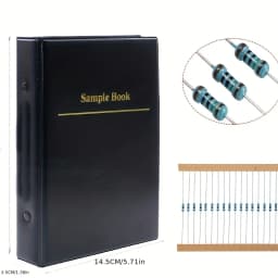 2600Pcs/lot 130 Values 1/6W 0.125W 1% 1-10M Metal Film Resistors Book Assorted Pack Kit Set Lot