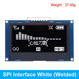 2.42 inch 2.42" OLED Display Module 128x64 LCD HD Screen Module SSD1309 7 Pin SPI/IIC I2C Serial Interface for Arduino UNO R3