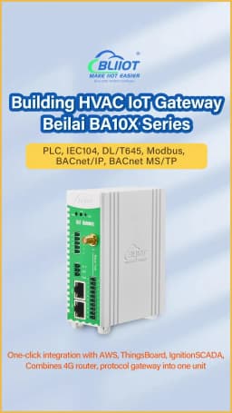 BLIIOT Modbus to BACnet Converter BACnet Gateway Building Automation BAS RS485 Remote IOT Data Converter BA100