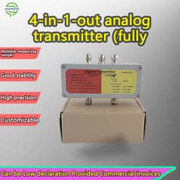 4-Channel Load Cell Amplifier Analog Weighing Transmitter 0-10V 4-20mA 4-in-1-out Sensor Signal Converter Aluminum Shell