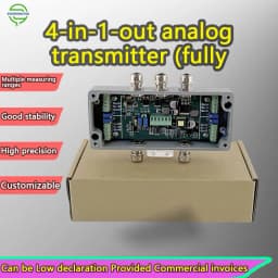 4-Channel Load Cell Amplifier Analog Weighing Transmitter 0-10V 4-20mA 4-in-1-out Sensor Signal Converter Aluminum Shell
