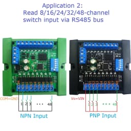32CH RS485 IO Master-Slave Remote Control Switch Board NPN/PNP Isolation Input 300MA MOS Output Modbus RTU PLC Expansion Module