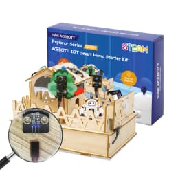 ACEBOTT Smart Home STEM STEAM Starter Kit Casa De Madera IoT Wifi Programación Bloqueada Para ESP32 Arduino
