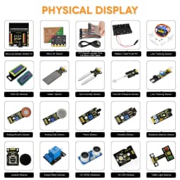 Keyestudio 37 in 1 Sensor Starter Kit With Micro:Bit V2.0 for BBC MicroBit Makecode DIY 38 Projects (Including Micro:Bit V2 )