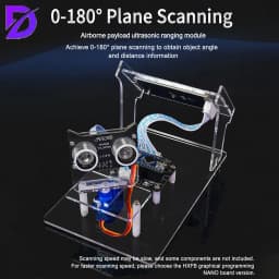 Ultrasonic Radar Scanner Kit DIY Open Source with LCD Display Windows PC Real-Time Screen for Maker STEM Programming Learning