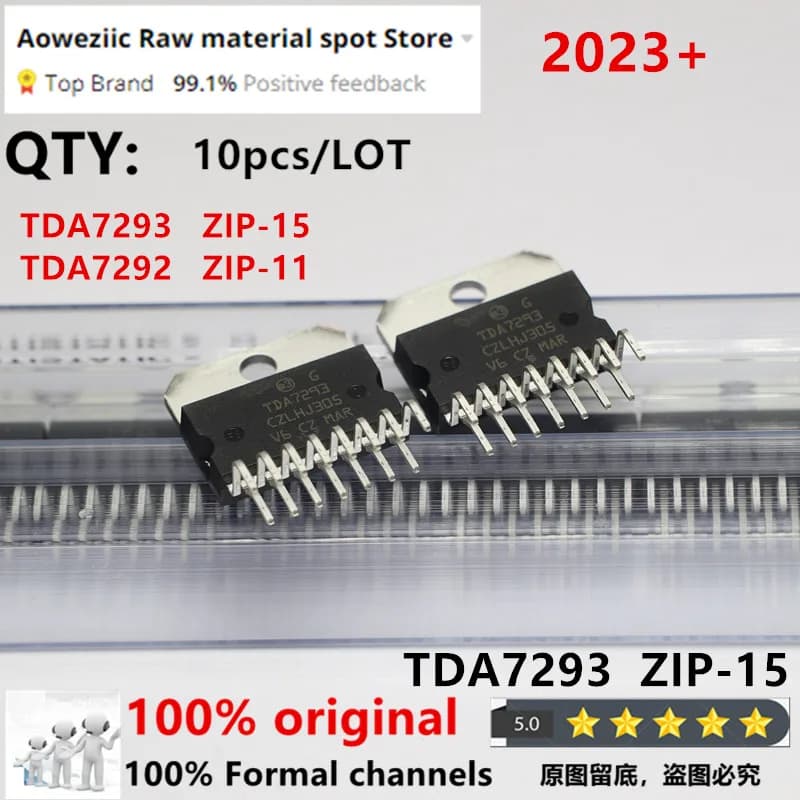 Aoweziic 2023+ 100% New Imported Original TDA7292 ZIP-11 TDA7293 TDA7293V ZIP-15 Linear Audio Aamplifier Chip