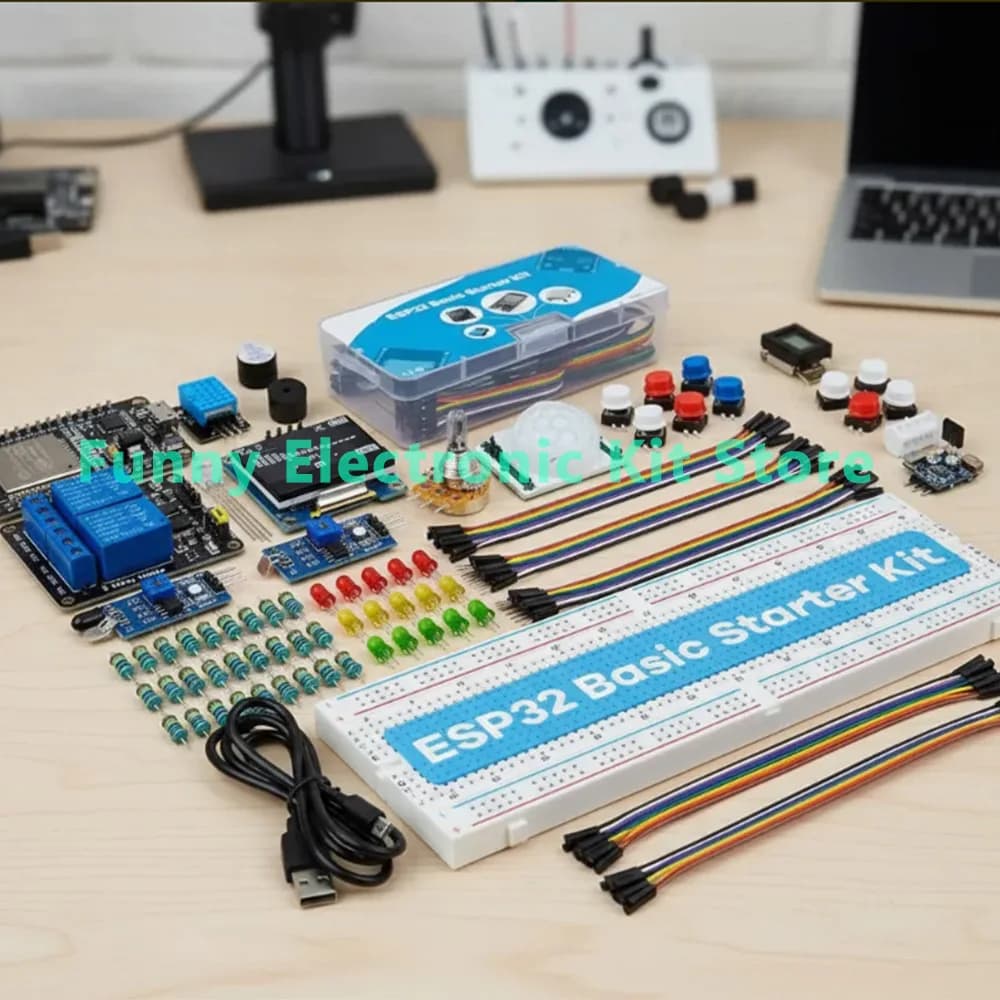 ESP32 Module Kit Starter ESP-32S WIFI Development Board with Relay Display Sensor - Ideal for Electronics Projects
