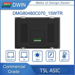 DWIN 7" HMI Intelligent Display TN 800x480 LCD Module Screen Resistive Touch Panel With Shell For Arduino DMG80480C070_15WTR
