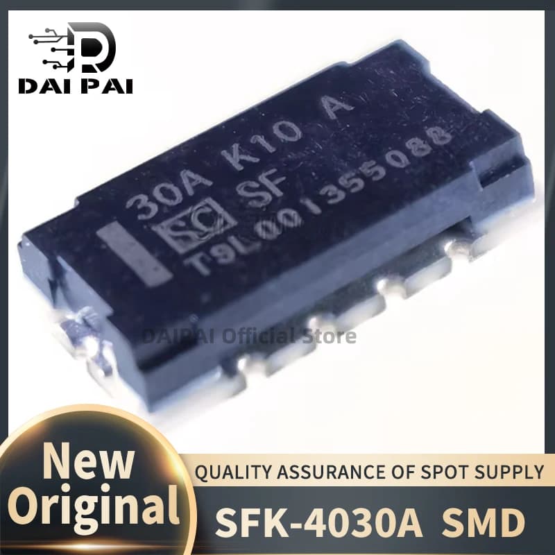 (10Pcs/Lot) 100% New original SFK-4030A SFK-4030 30A 80V Screen printing30AK10 Three end lithium battery fuse