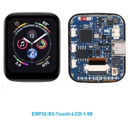Waveshare ESP32-S3 1.69 inch IPS Touch LCD Display Development Board 240×280 ST7789V2 SPI Display Module for Arduino IDE/ESP-IDF