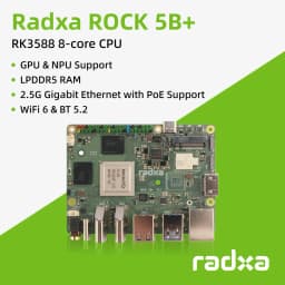 BoMaSRadxa Rock 5b+ Rock 5b Plus Rk3588 8-core Cpu, Gpu & Npu Support, 8k , Lpddr5 Ram And Wifi 6 Single Board Computer