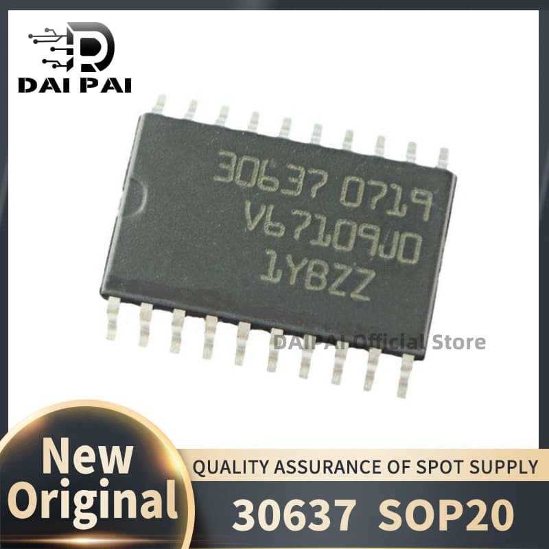 (10Pcs /Lot) 100% New original 30637 car computer board ignition tube driver IC SOP20 For Volkswagen Passat B5