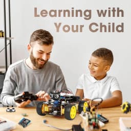 ACEBOTT Robotics Kit Smart Robot Car Kit Compatible with Arduino & Scratch STEM Toys Coding Robot Kit with App Control STEM Gift