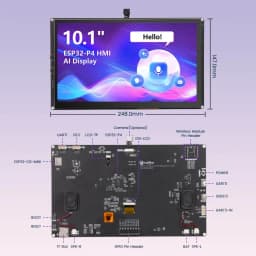 CrowPanel Advanced 10.1inch ESP32-P4 HMI AI Display 1024x600 IPS Touch Screen WiFi 6 Compatible with Arduino/LVGL/Micropython