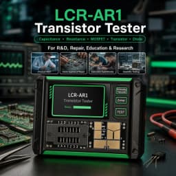 LCR-AR1 A Multifunctional Tester for Transistors 1.9in Screen MOS Field-Effect Transistor Capacitance Resistance LCR ESR Measure