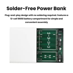 DC UPS 12x18650 Battery Power Supply Box DIY Power Bank Kit 5V 9V 12V Output Optical Modem Router Uninterruptible Power Supply