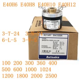 E40H6 E40H8 E40H10 E40H12 - 100 200 300 360 400 500 600 1000 1024 2500 -3-T-24 3-N-24 6-L-5 3-V-5 Rotary Switch Encoder Putar