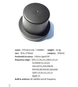Rtk All-In-One Device Zed-F9P Um980 Ist8310 Compass Gps Integrated Gnss Module