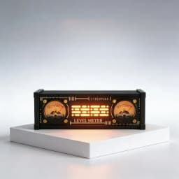 E-Electronic Analog VU Level Meter RGB Light Voice Controller with Backlight Desktop Decorations