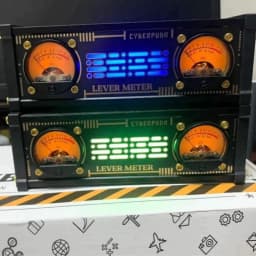 E-Electronic Analog VU Level Meter RGB Light Voice Controller with Backlight Desktop Decorations